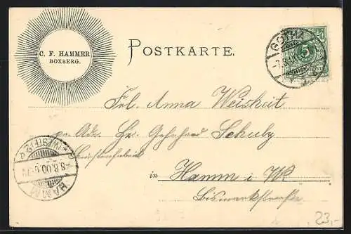 Lithographie Gotha, Pferderennbahn &b Gasthaus Boxberg, Tribüne, Altes Pürschhaus