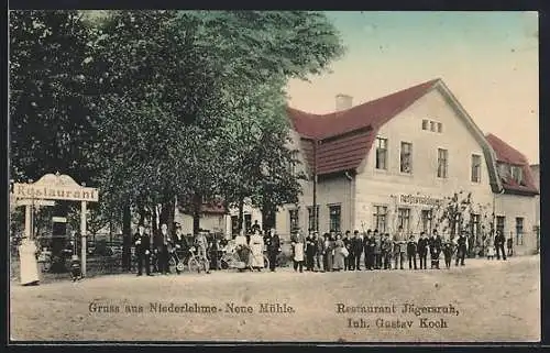 AK Niederlehme-Neue Mühle, Restaurant Jägersruh, Inhaber Gustav Koch