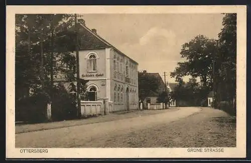 AK Ottersberg / Stuhr, Grüne Strasse mit Hotel Schloh