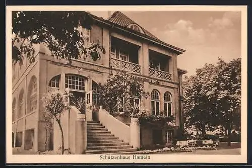 AK Hameln, Gasthaus Schützenhaus, Bes. Oskar Holtschmidt