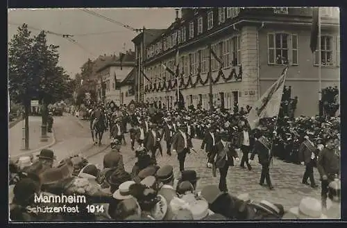 AK Mannheim, Schützenfest 1914, Festlicher Umzug