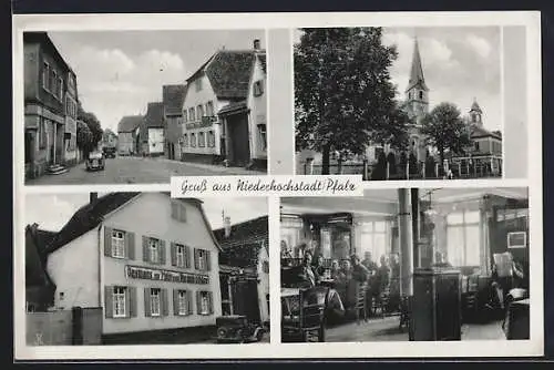 AK Niederhochstadt /Pfalz, Gasthaus und Metzgerei zur Pfalz, Bes. Friedr. Völcker