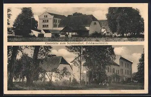 AK Zeiskam, Zeiskamermühle, Gaststätte zum Schützenhof, Bes. Otto Humbert