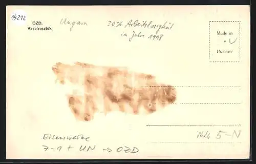 AK Ozd, Casolvasztok, Blick auf die Eisenwerke