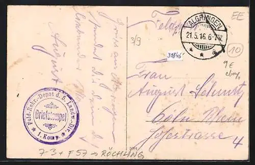 AK Röchling, Grube, Rheinische Kolonie, Geschäft Glück-auf Benjamin Hauss