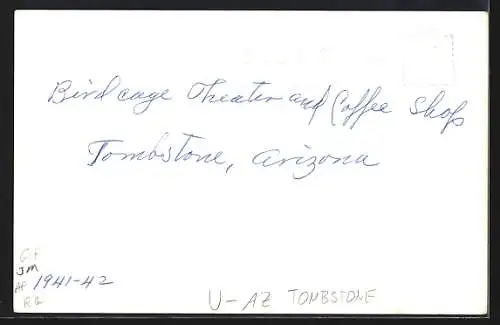 AK Tombstone, AZ, Bird Cage Theatre and Coffee Shop