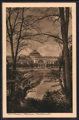 AK Wiesbaden, Kurhaus von der Gartenseite