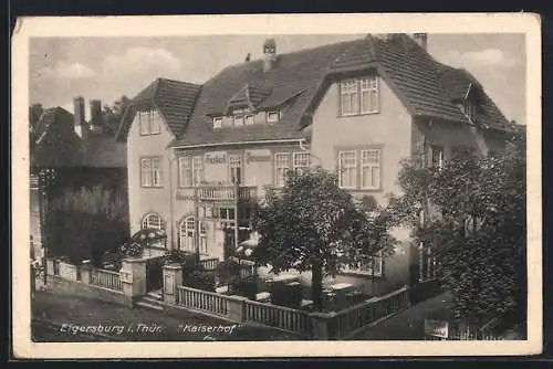 AK Elgersburg i. Thür., Hotel Kaiserhof, Bes. Franu Wentzke