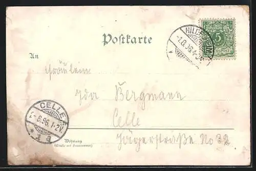 Lithographie Hildesheim, Dom, Klein Venedig, Kaiserhaus