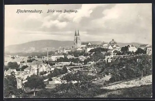 AK Klosterneuburg, Ortsansicht vom Buchberg