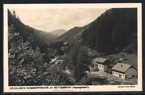 AK Kleinzell bei Hainfeld, Zöchlings Alpengasthof am Gütenbach