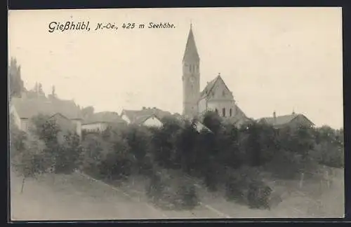 AK Giesshübl, Teilansicht mit Kirche