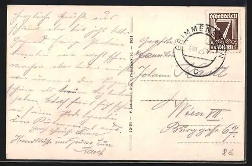 AK Grimmenstein an der Aspangbahn, Gesamtansicht mit Kulmriegel