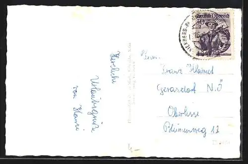 AK Göstling a. d. Ybbs, Ortsansicht mit Bergpanorama