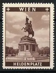 Reklamemarke Wien, Heldenplatz, Reiterstatue