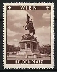 Reklamemarke Wien, Heldenplatz, Reiterstatue