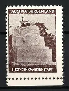 Reklamemarke Austria-Burgenland, Liszt-Denkmal Eisenstadt, Denkmal