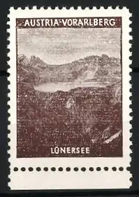 Reklamemarke Austria-Vorarlberg, Lünersee, Berglandschaft