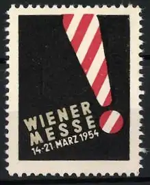 Reklamemarke Wien, Wiener Messe 1954, Ausrufezeichen