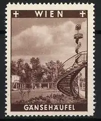 Reklamemarke Wien, Gänsehäufel, Aussichtsturm