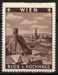 Reklamemarke Wien, Blick v. Hochhaus, Stadtansicht