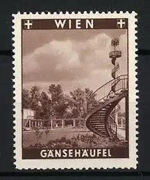 Reklamemarke Wien, Gänsehäufel, Wendeltreppe