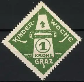 Reklamemarke Graz, Kinderwoche, 1 Krone Symbol