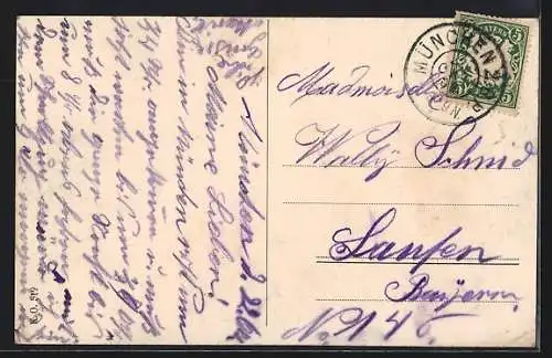 AK München, Karlsplatz mit Geschäften