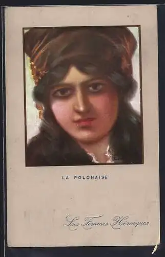 Künstler-AK Em. Dupuis: La Polonaise, Portrait einer polnischen Frau