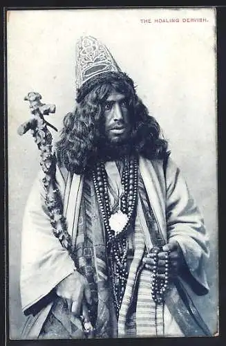 AK the Hoaling Dervish, Mann in arabischer Volkstracht