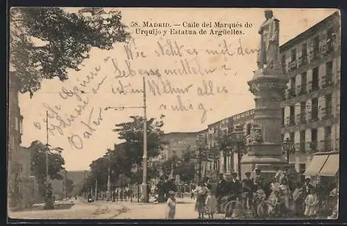 AK Madrid, Calle del Marques de Urquijo y Estatua de Arguelles