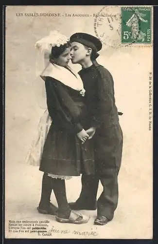 AK Les Sables-d`Olonne, Les Amoureux, Réconciliation, Pays de la Loire