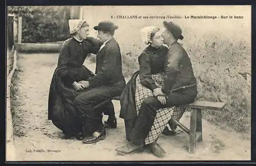 AK Challans /Vendée, Le Maraichinage, Sur le banc, Pays de la Loire