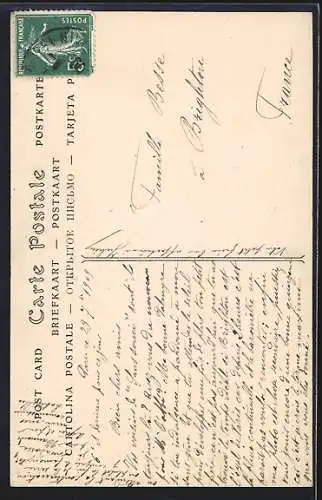 AK Bayeux, Extrait du rochet en points d`Alencon et d`Argentan, Klöppelarbeit mit Wappen