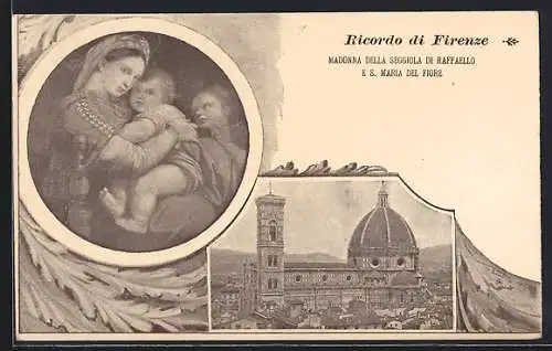 AK Firenze, Madonna della Seggiola e S. Maria del Fiore