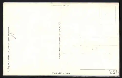 Künstler-AK Venezia, Canale della Giudecca