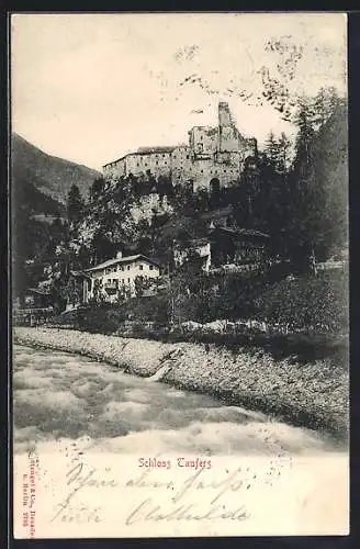 AK Taufers, Flusspartie mit Schloss Taufers