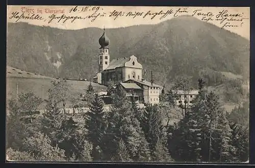 AK Tiers im Tiersertal, Ortspartie mit Kirche