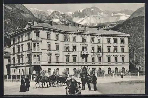 AK Bozen, Hotel Victoria, vis-a-vis Bahnhof