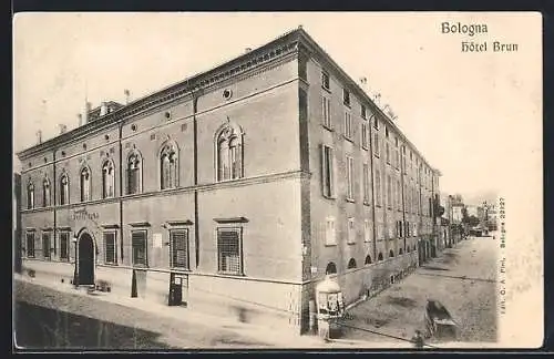 AK Bologna, Hotel Brun im Sonnenschein