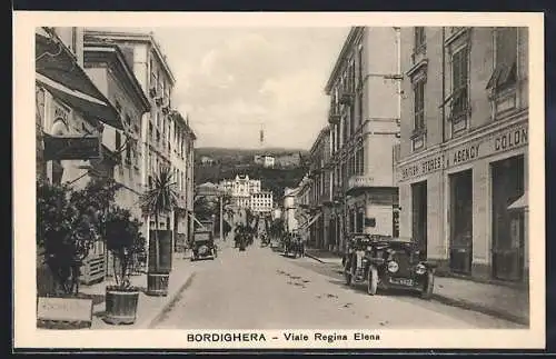 AK Bordighera, Viale Regina Elena