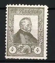 Reklamemarke Feldmarschall Radetzky, Porträt eines Mannes