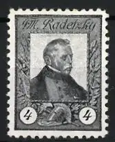 Reklamemarke Feldmarschall Radetzky, Porträt des Heerführers