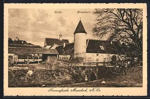 AK Mauerbach /N.-Oe., Kirche und Hungerturm