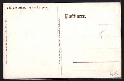 AK Zell a. Ziller, Unterer Marktplatz