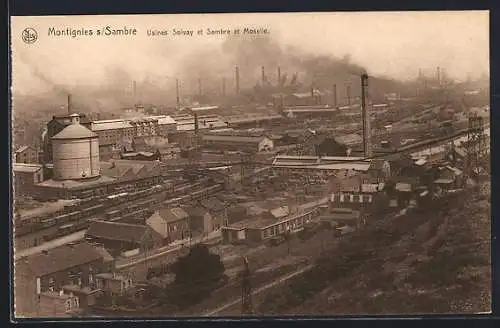 AK Montignies-sur-Sambre, Usines Solvay et Sambre et Moselle