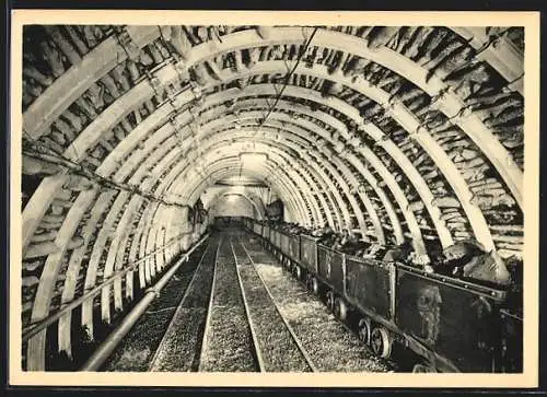 AK Monceau-sur-Sambre, Charbonnages de Monceau-Fontaine, siège no. 4, Station de chargement éuipée d`une petite courbe