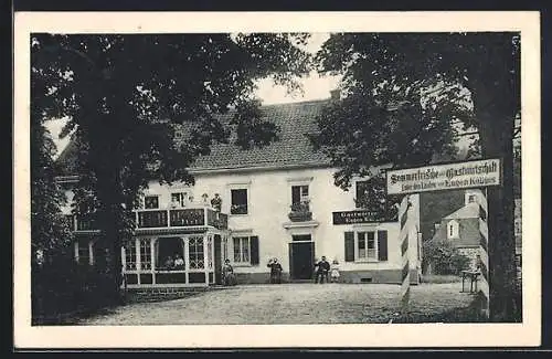 AK Hülsenbusch /Gummersbach, Gasthaus Unter den Linden E. Köllges, Frontansicht