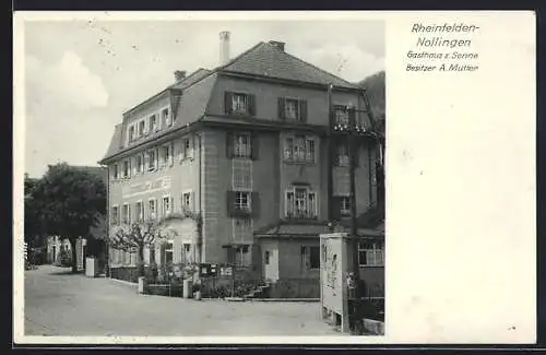 AK Rheinfelden-Nollingen, Gasthaus z. Sonne v. A. Mutter