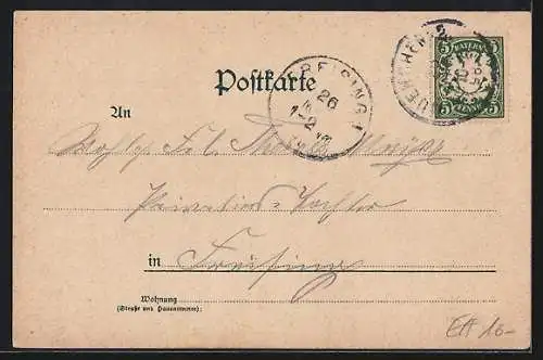 Lithographie München, Cafe Kaim-Saal, Türkenstrasse 5